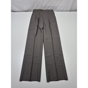 VTG John Alexander Dress Pants Mens 32x36 Gray Wool Pleated USA Unhemmed